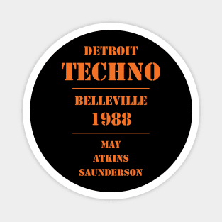 Detroit Techno Belleville 1988 Magnet